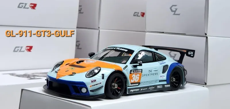 Limited Production Body Collection - Porsche 911 GT3-RS - GL-911-GT3-GULF (#36 'Light Blue/Orange') Limited Production Body Collection - Porsche 911 GT3-RS - GL-911-GT3-GULF (#36 'Light Blue/Orange')