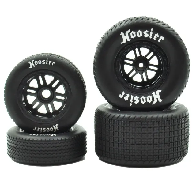 FR/RR Tires & Wheels, Black, 1/18 Sprint (4) FR/RR Tires & Wheels, Black, 1/18 Sprint (4)