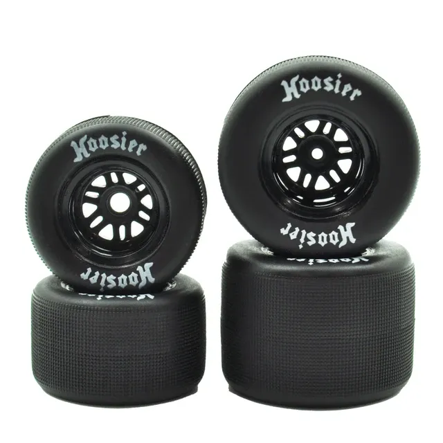 FR/RR Tires & Black Wheels, 1/18 Super Mod FR/RR Tires & Black Wheels, 1/18 Super Mod