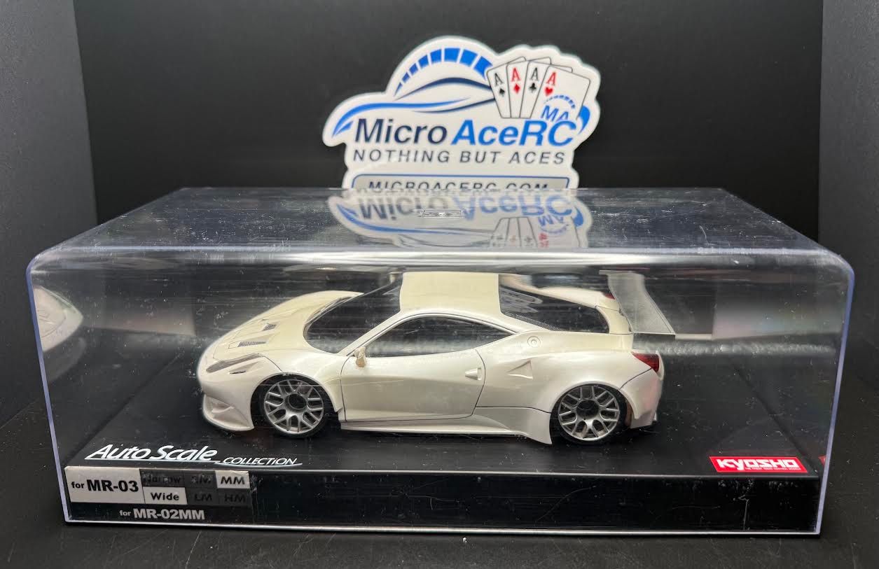 Previously owned RARE Kyosho MINI-Z Ferrari 458 GT2 handmade custom pearl paint