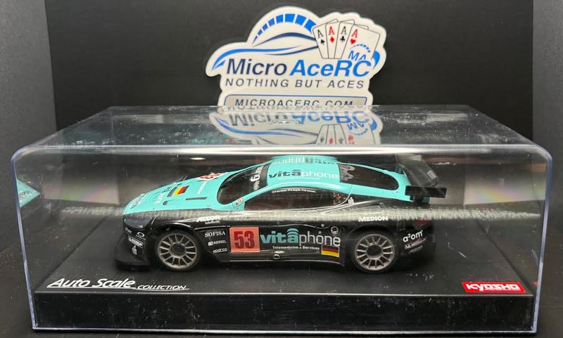 Previously owned Kyosho Mini-Z Auto Scale Collection Aston Martin DBR9 Vitaphone Body No 53 Previously owned Kyosho Mini-Z Auto Scale Collection Aston Martin DBR9 Vitaphone Body No 53