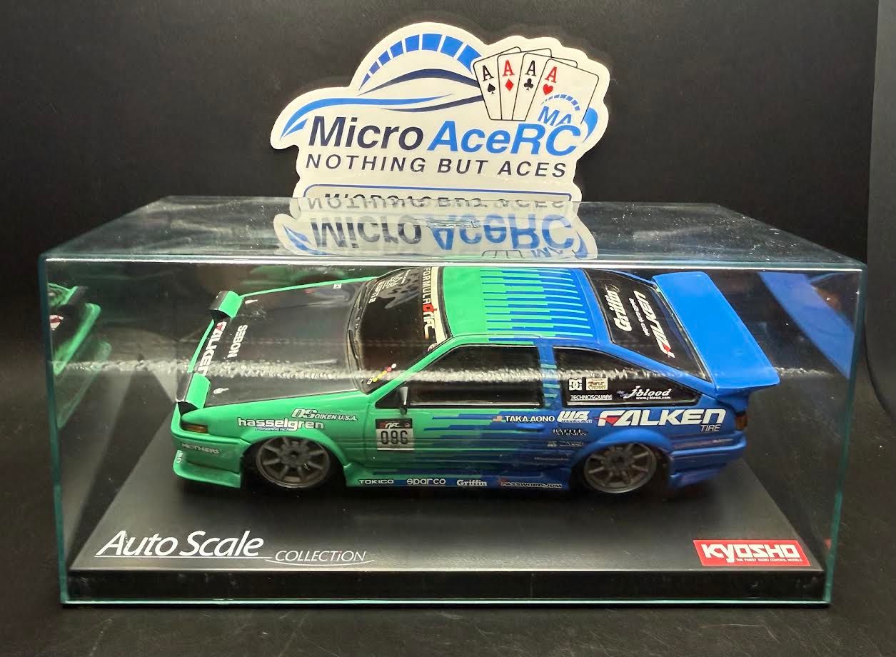 Previously owned Kyosho Mini-Z ASC Formula D Toyota AE86 #86 Falken Motorsports/Driftpro MZP410FA