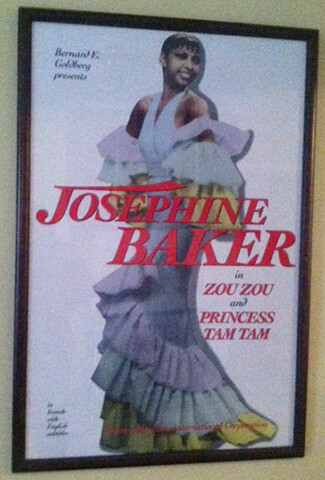 Art Poster Josephine Baker "ZOU ZOU" and "PRINCESS TAM TAM" Pricing Movie Poster - Wood Framed =Size: 27" X 42"