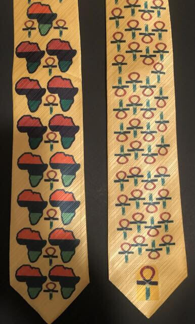 Custom Satin Ties (Africa Ankh &amp; Ankh) Free Shipping