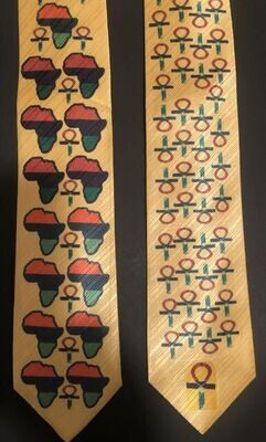 Custom Satin Ties (Africa Ankh & Ankh) Free Shipping