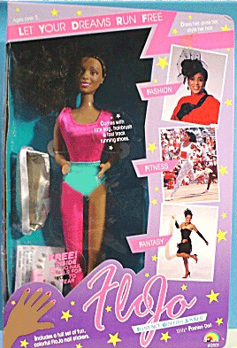 "Flo Jo" Collectible Doll with Fashion Accessories - New Original Box - Olympic Gold Medal Track Star - Free Shipping