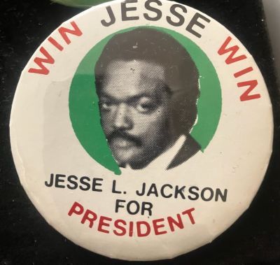 Rev Jesse L. Jackson for President Win JESSE Win Vintage 1984 - 1988 Campaign Button - Pin Back 2.25" Round