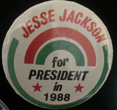 Rev Jesse Jackson for President in 1988 Vintage Campaign Button - Pin Back 2.25" Round