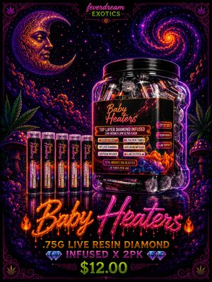 Baby Heaters .75G Live Resin Diamond Infused X 2PK 💎💎