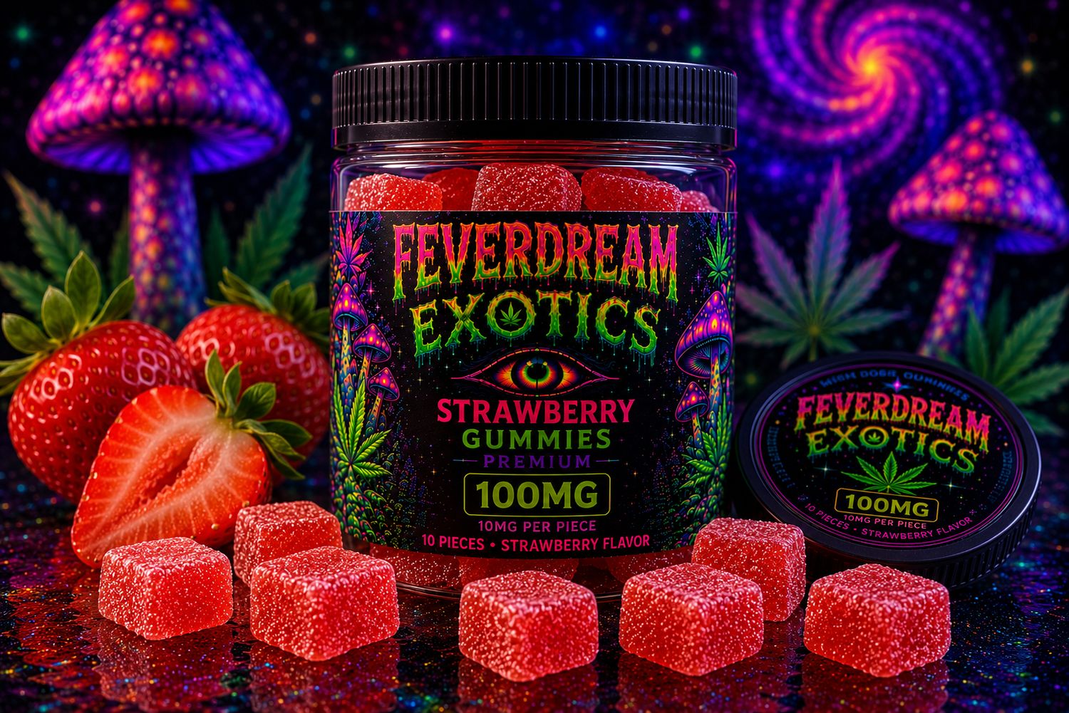 Strawberry Gummies 100MG 🍓
