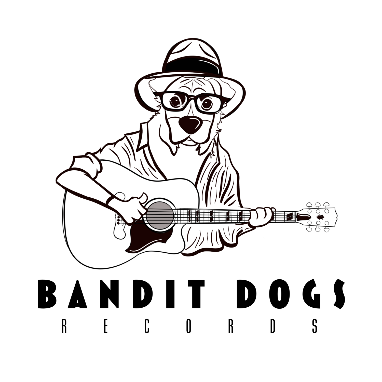 Bandit Dogs Records BW Sticker (Single)