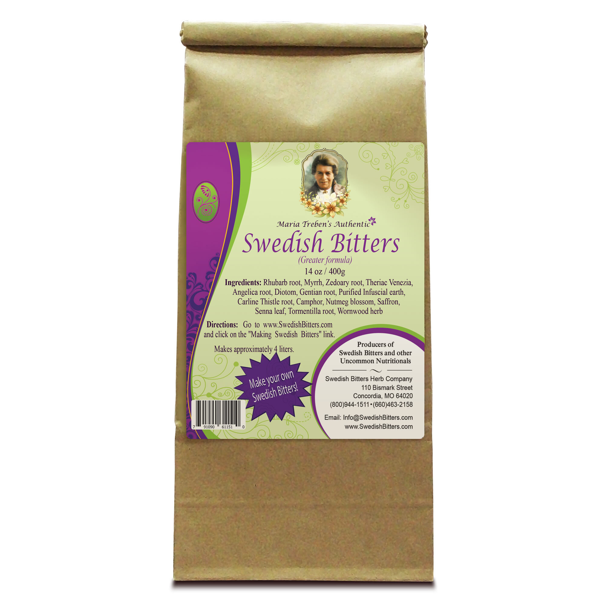 Swedish Bitters Dry Mixture [Greater] (14oz/400g) BULK - Maria Treben&#039;s Authentic™
