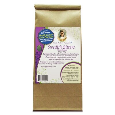 Swedish Bitters Dry Mixture [Greater] (14oz/400g) BULK - Maria Treben's Authentic™ 791090611510-1