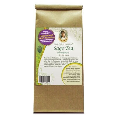 Sage Tea (1lb/454g) BULK - Maria Treben's Authentic™ 723175936195-1