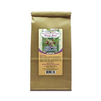 Cascara Sagrada Bark (Rhamnus purshiana) Herbal Tea (4oz/113g) - Swedish Bitters Herb Company Private Stock 662578987314