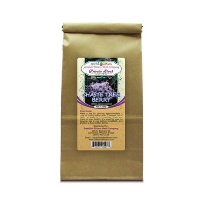 Chaste Tree Berry (Vitex agnus castus) Herbal Tea (4oz/113g) - Swedish Bitters Herb Company Private Stock 662578987338