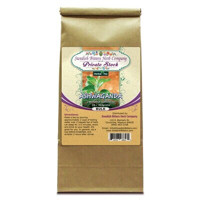 Ashwaganda Root (Withania somnifera) Herbal Tea (1lb/454grams) - Swedish Bitters Herb Company Private Stock 662578986584