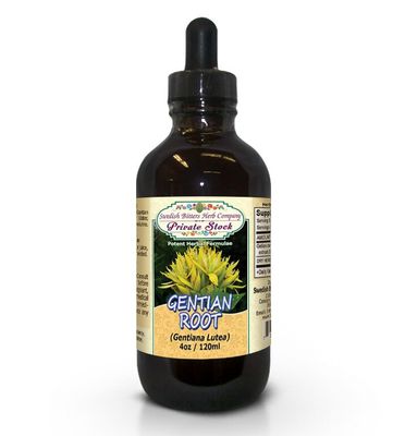 Gentian Root, tincture (4oz/118ml) - Swedish Bitters Herb Company Private Stock PRX2615-4oz-1
