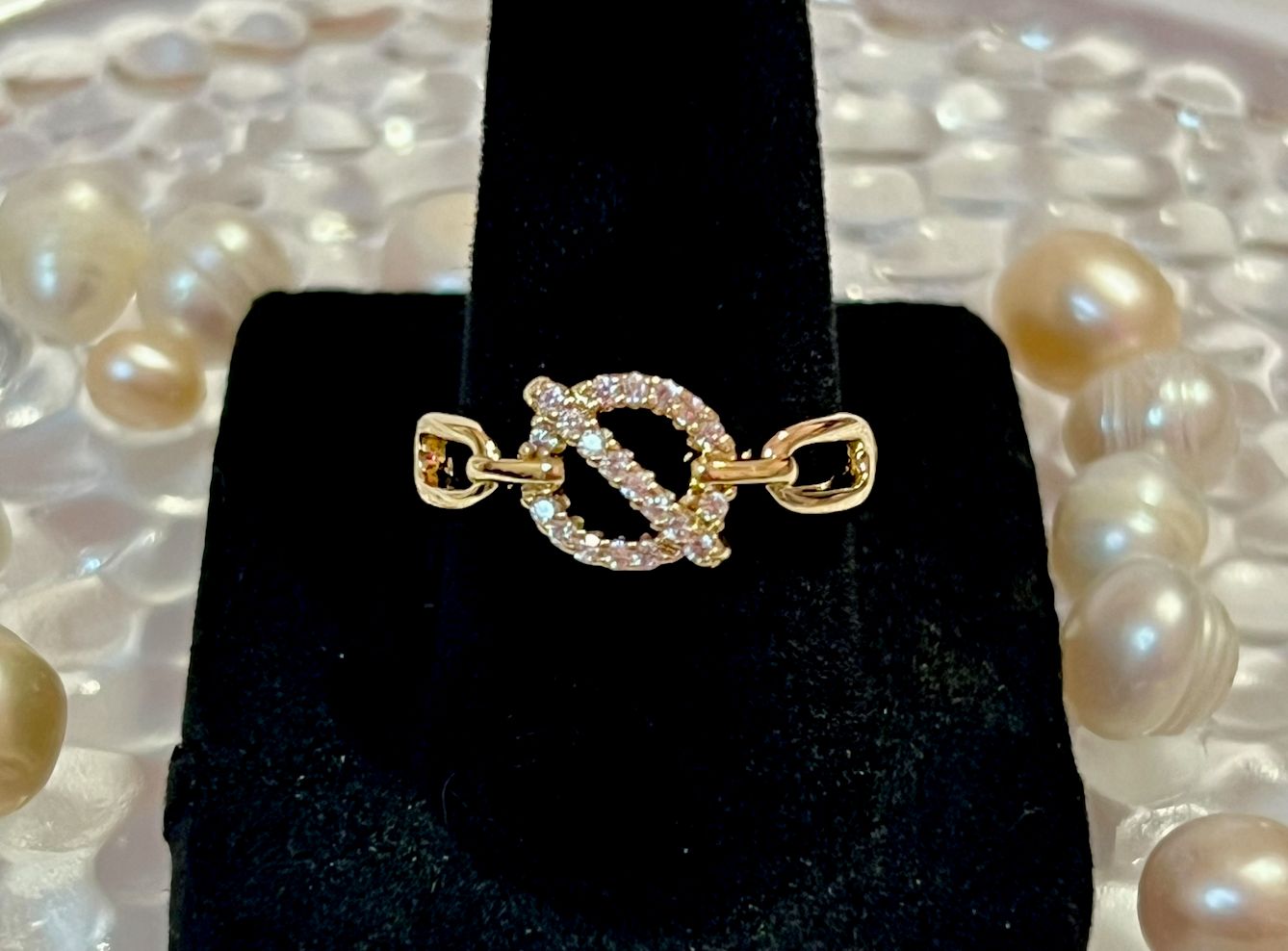 OT Pave Diamond Studded Women's Ring