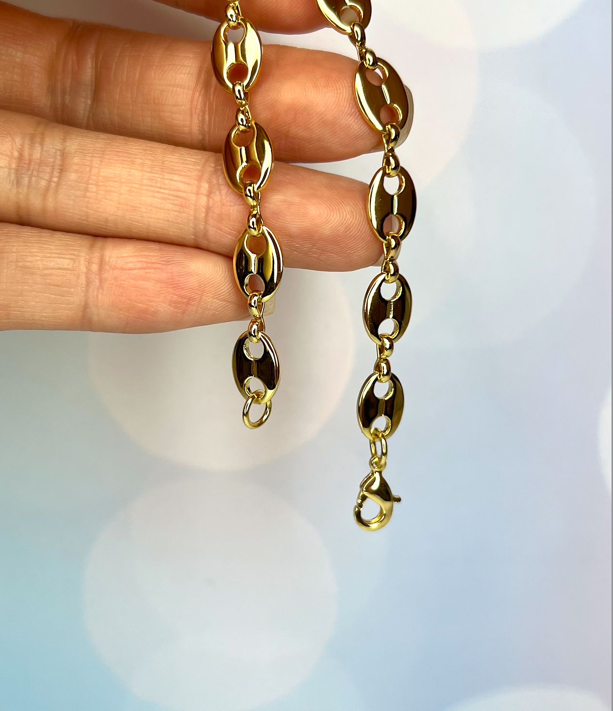 Gucci Puff Bracelet 6" 18k Gold Filled