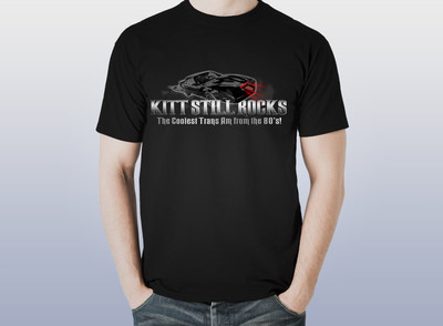 KITT STILL ROCKS - BLACK LOGO TEE SHIRT