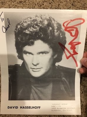 Super Rare Autographed Photo from David Hasselhoff