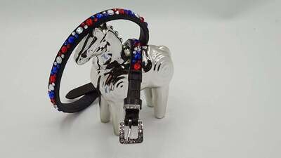 Red White and Blue Crystal Cowboy Hat Band
