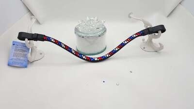 Red White Blue Hot Fix NO SNAG Glass Crystal Easy On/Off Snap Browband