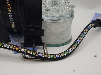 Every color Imaginable - Mix Hot Fix “NO SNAG” ARIANA Glass Crystal - Leather Browband