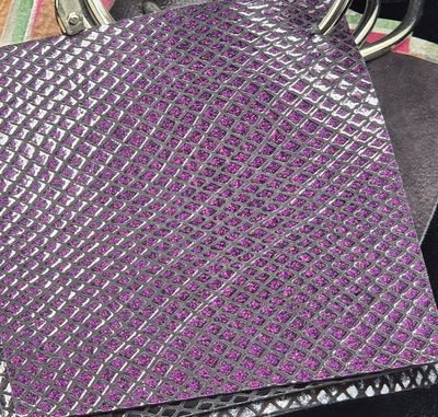 Single/Double BLACK Italian and Calfskin All Leather BRIDLE Deep Tanzanite, Tanzanite and Violet Crystal Browband with a Matching Simmering Deep Purple Leather Center with Black Patent Piping Noseband