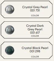 * X-Deep U   * 3 Row (8mm Austrian Pearl, 4mm Glass Crystal)   *  Easy On/Off Crystal Rivet Button Closure  * BLACK or BROWN Italian Leather Browband  *Black, Dark Grey, Grey Pearl wih Clear Crystal