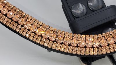 Rose Gold Preciosa Crystal Snap On/Off Browband