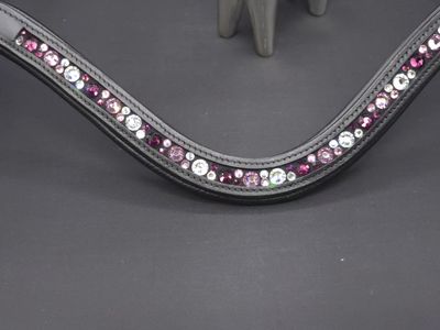 X-Deep U * Mix Pattern (7mm, 4mm ARIANA “NO SNAG Secure-Stitch" Hot Fix Glass Crystal) * Easy On/Off Snap * Channel Set Padded Back BLACK or BROWN Italian Leather Browband *Amethyst, Lt. Amth. X-Deep U * Mix Pattern (7mm, 4mm ARIANA “NO SNAG Secure-Stitch" Hot Fix Glass Crystal) * Easy On/Off Snap * Channel Set Padded Back BLACK or BROWN Italian Leather Browband *Amethyst, Lt. Amth.