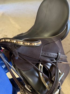 X-Deep U    * Channel Set 1 Row (8.5mm PRECIOSA Glass Crystal)   * Easy On/Off Snap   * BLACK or BROWN Italian Leather Browband  *Brown (Smk Tpz), Lt Colorado, Gld Honey Crystal