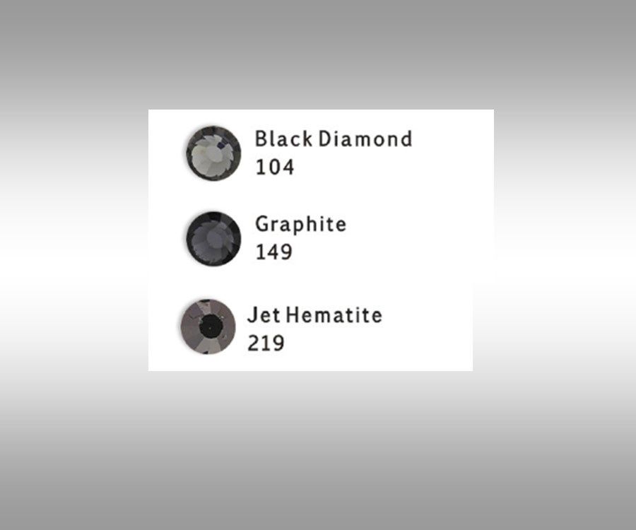 EctoExquisite CRYSTAL HALTER - Black Diamond, Graphite &amp; Jet  Hematite Crystals