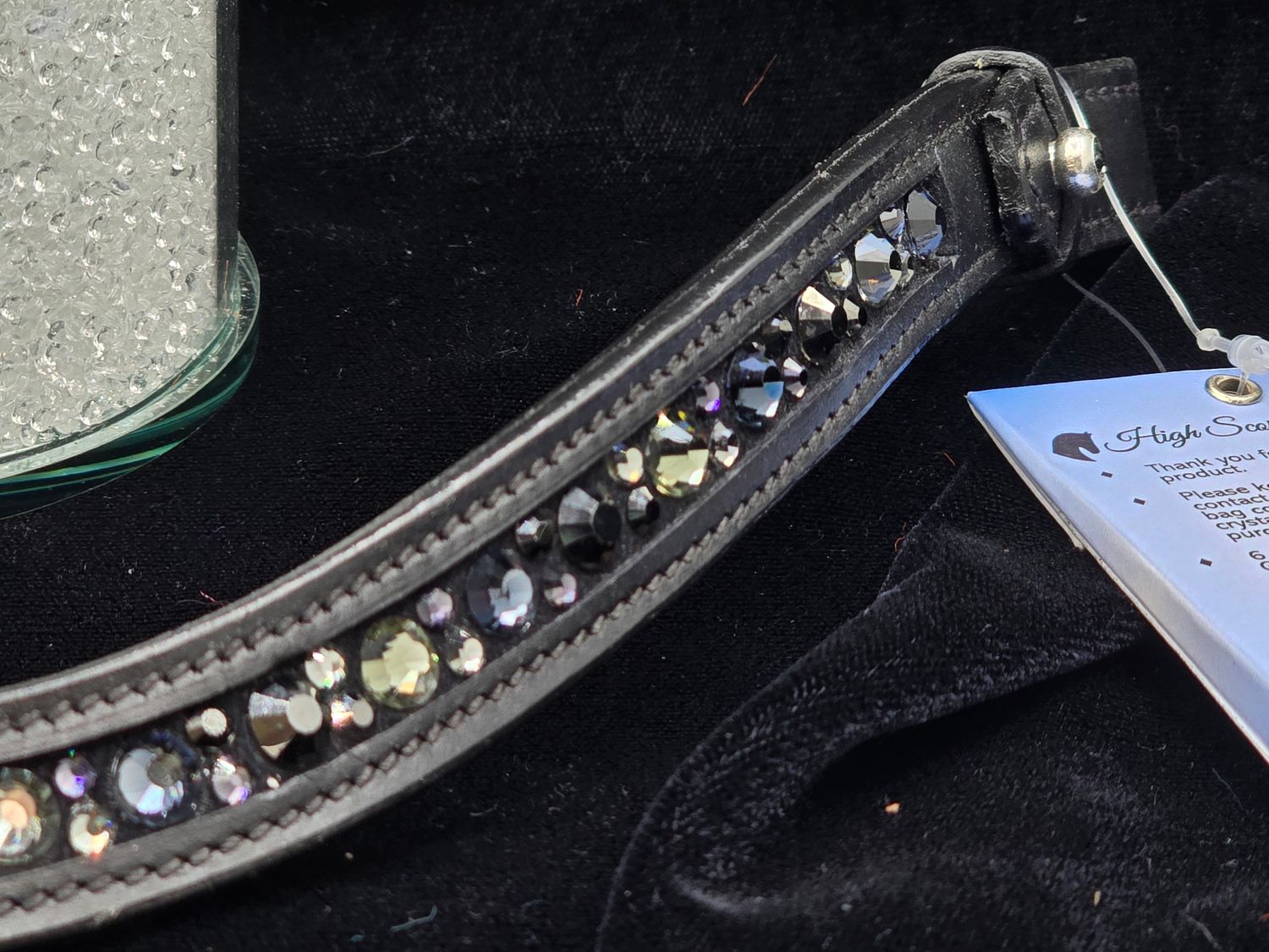 EctoExquisite CRYSTAL HALTER - Black Diamond, Graphite &amp; Jet  Hematite Crystals