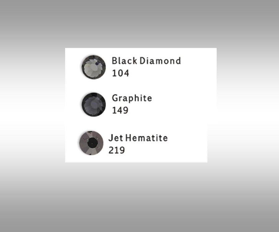 EctoExquisite CRYSTAL HALTER - Black Diamond, Graphite &amp; Jet  Hematite Crystals