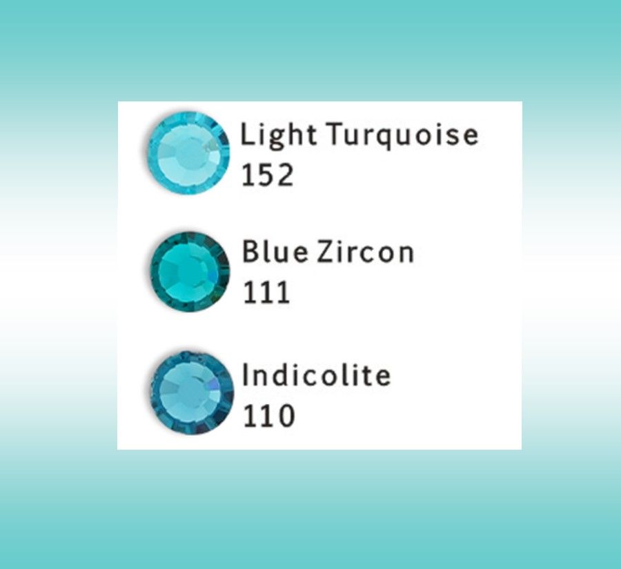 EctoExquisite CRYSTAL HALTER -  Lt. Turquoise, Indicolite, Bleu Zircon Crystal Mix