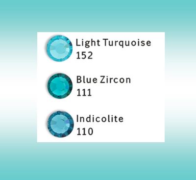 EctoExquisite CRYSTAL HALTER -  Lt. Turquoise, Indicolite, Bleu Zircon Crystal Mix