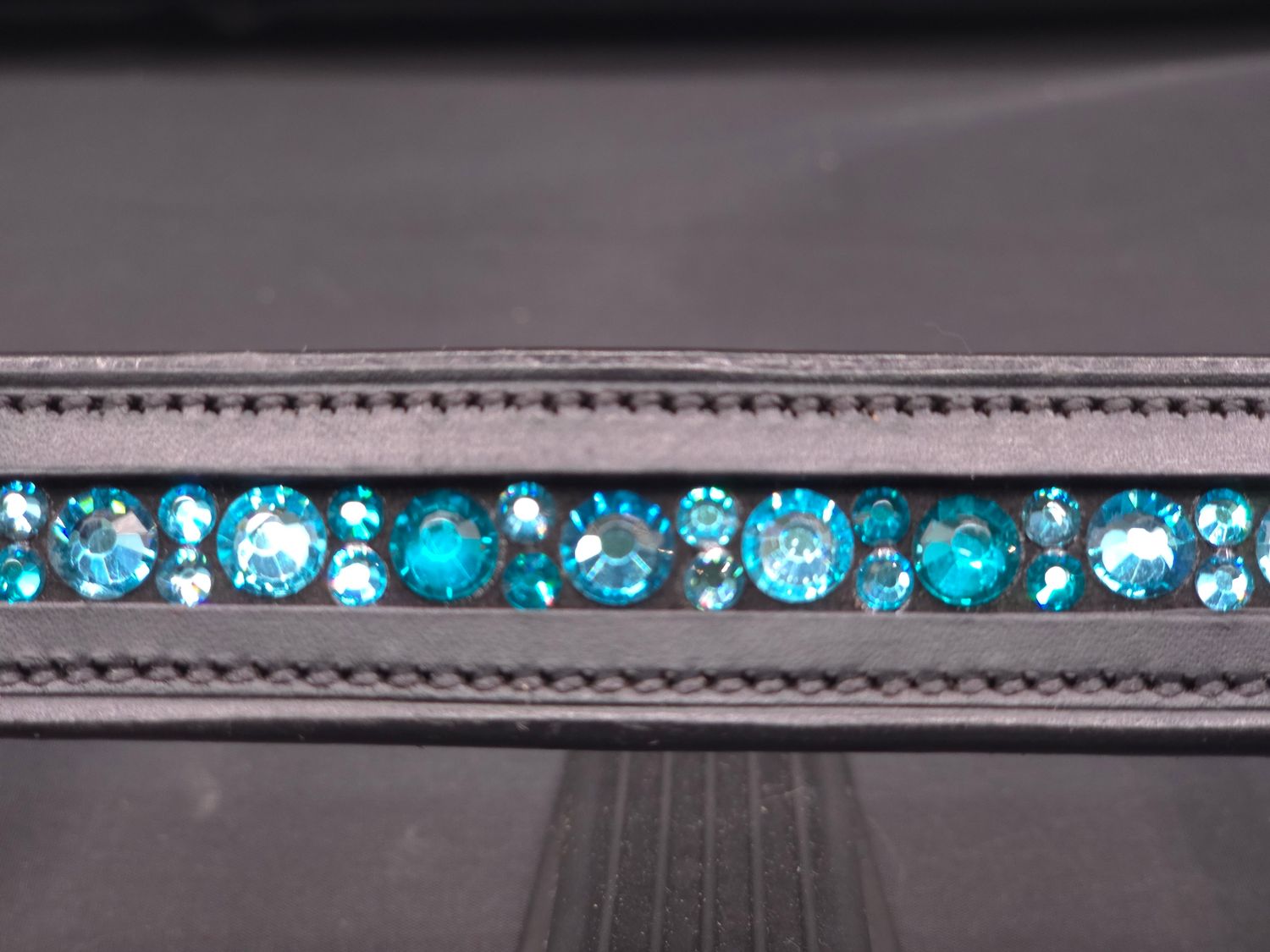 EctoExquisite CRYSTAL HALTER -  Lt. Turquoise, Indicolite, Bleu Zircon Crystal Mix