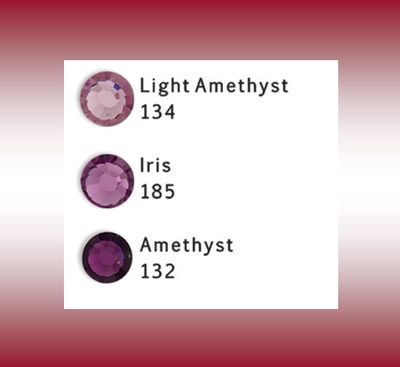 Med. U Mix Pattern (7mm, 4mm ARIANA “NO SNAG Secure-Stitch" Hot Fix Glass Crystal) * Easy On/Off Crystal Rivet Button Closure * BLACK or BROWN Leather Browband * *Amethyst, Lt Amethyst & Iris Mix Med. U Mix Pattern (7mm, 4mm ARIANA “NO SNAG Secure-Stitch" Hot Fix Glass Crystal) * Easy On/Off Crystal Rivet Button Closure * BLACK or BROWN Leather Browband * *Amethyst, Lt Amethyst & Iris Mix