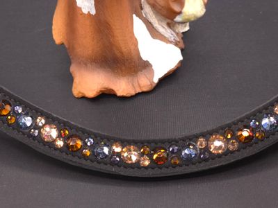 Med. Deep U * Mix Pattern (7mm, 4mm ARIANA “NO SNAG Secure-Stitch" Hot Fix Channel Set Glass Crystal) * Easy On/Off Snap* BLACK or BROWN Italian Leather Browband *Mocca, Graphite, Smk. Topaz Crys Med. Deep U * Mix Pattern (7mm, 4mm ARIANA “NO SNAG Secure-Stitch" Hot Fix Channel Set Glass Crystal) * Easy On/Off Snap* BLACK or BROWN Italian Leather Browband *Mocca, Graphite, Smk. Topaz Crys