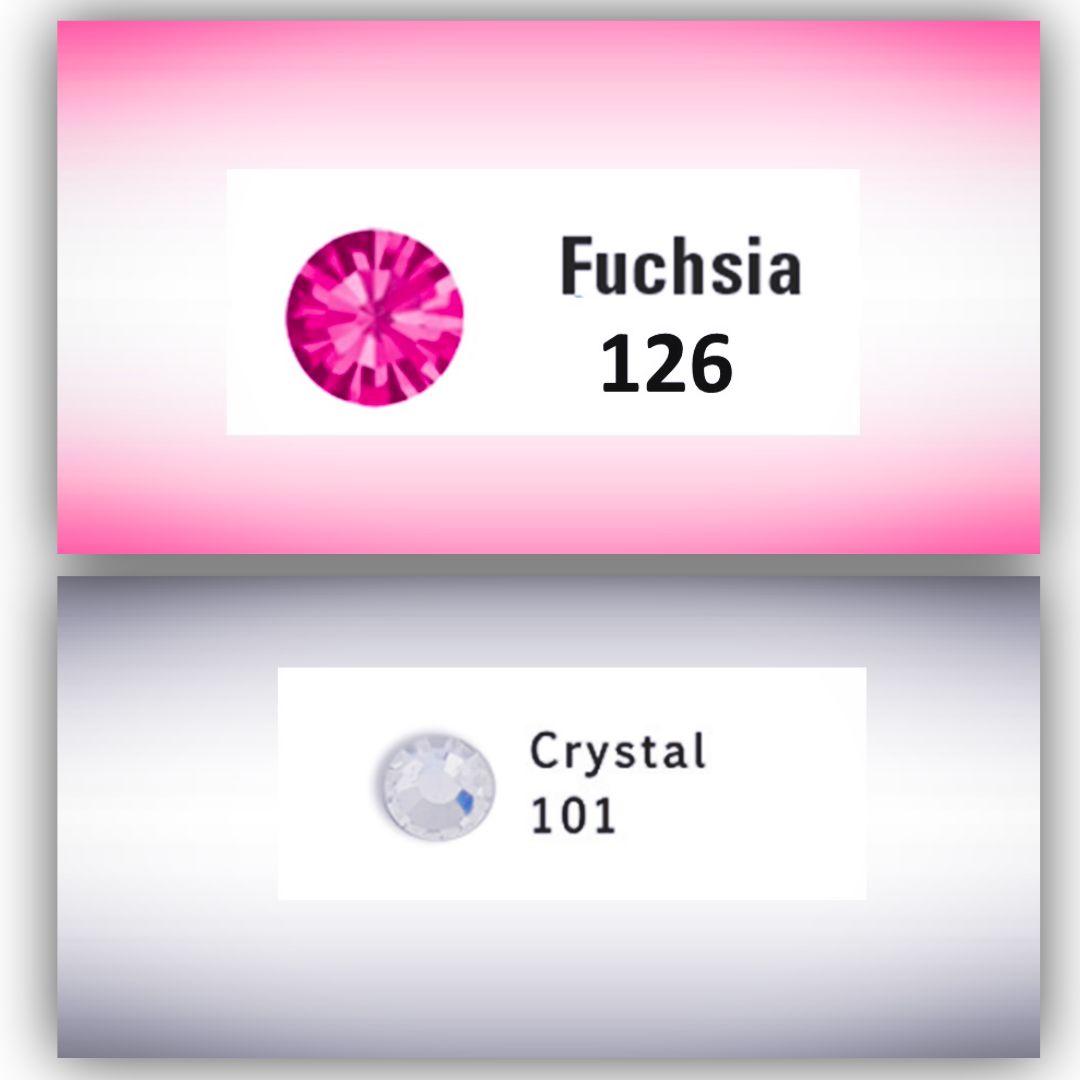 EctoExquisite CRYSTAL HALTER -  (PINK) Fuchsia and Clear