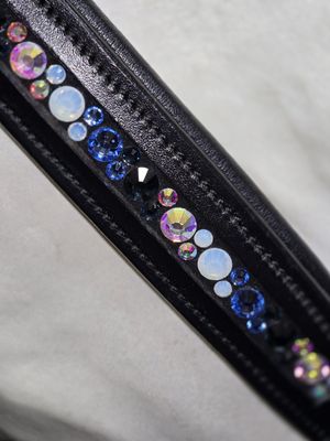 EctoExquisite CRYSTAL HALTER- Montana, Sapphire,Lt. Sapp.,Opal, Iridescent Pearl (AB) Crystal