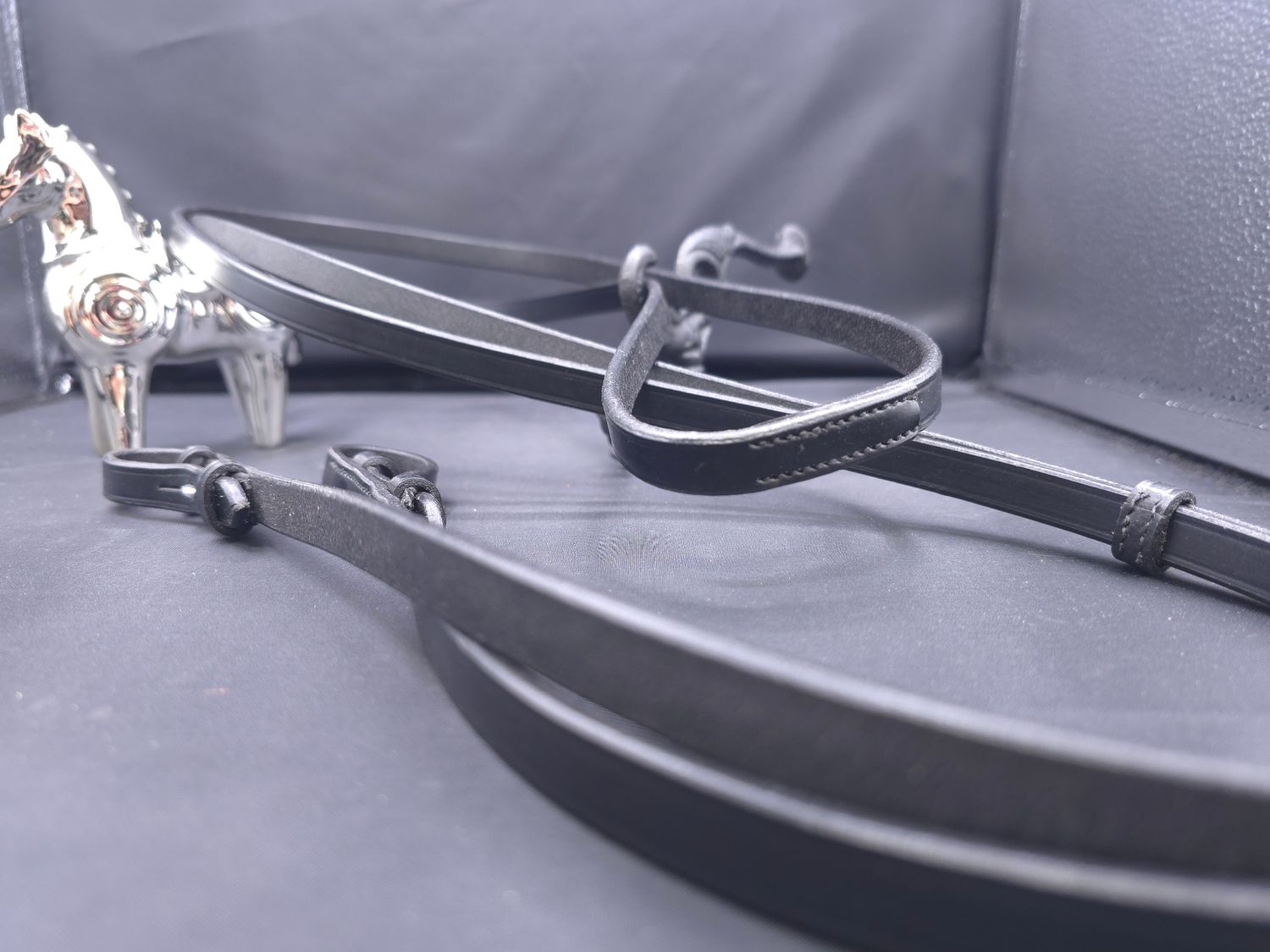 3/8 Inch Curb REINS - Highest Quality Calf Skin BLACK or BROWN Leather (NO Stops)