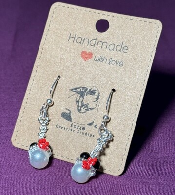 Minnie Mouse Disney Bounding Themed Fish Hook Earrings