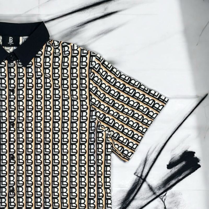 GRAPHIC BUTTON-UP  No. 1