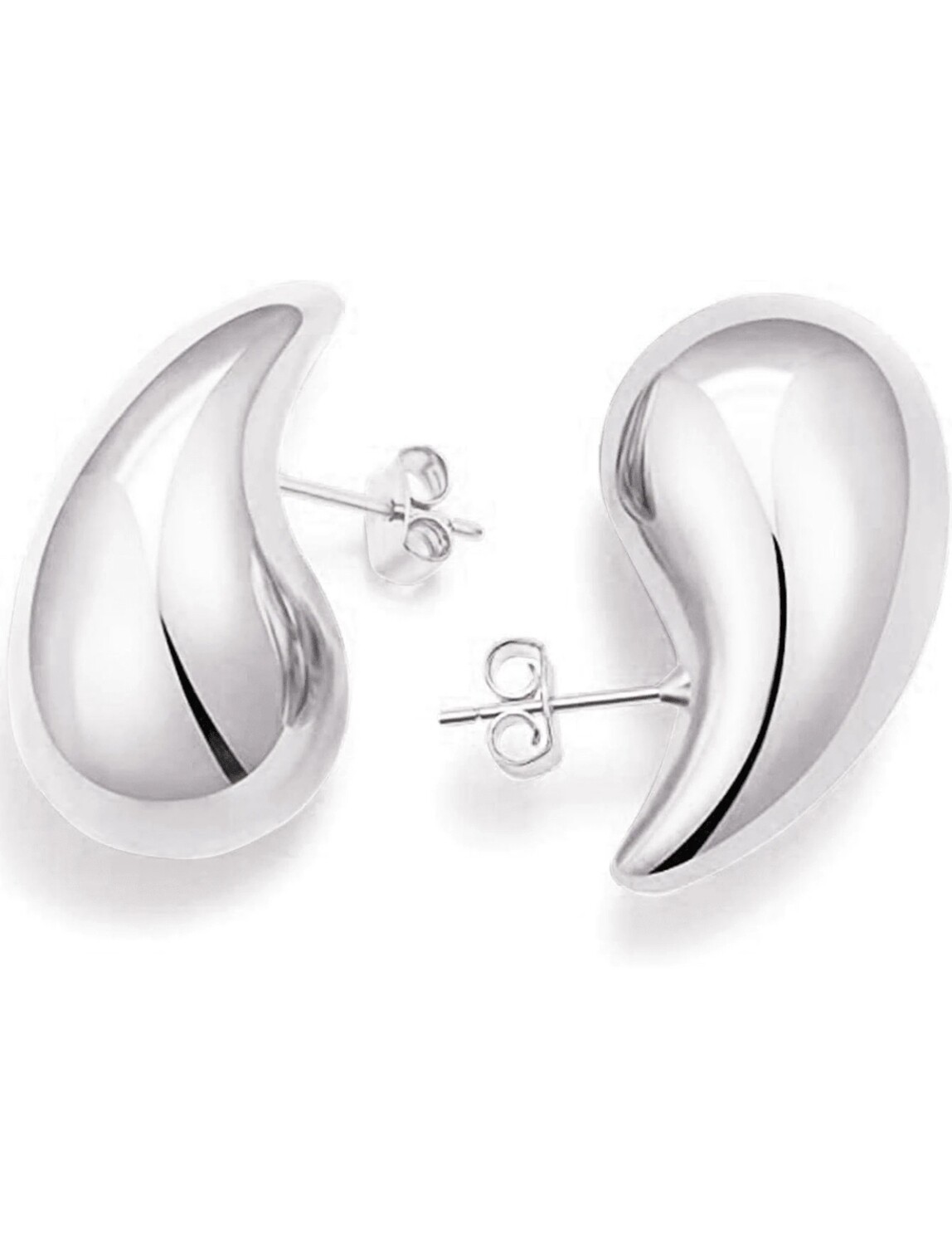 Silver medium Tear drop