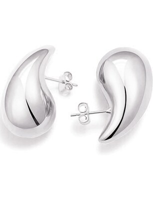 Silver medium Tear drop