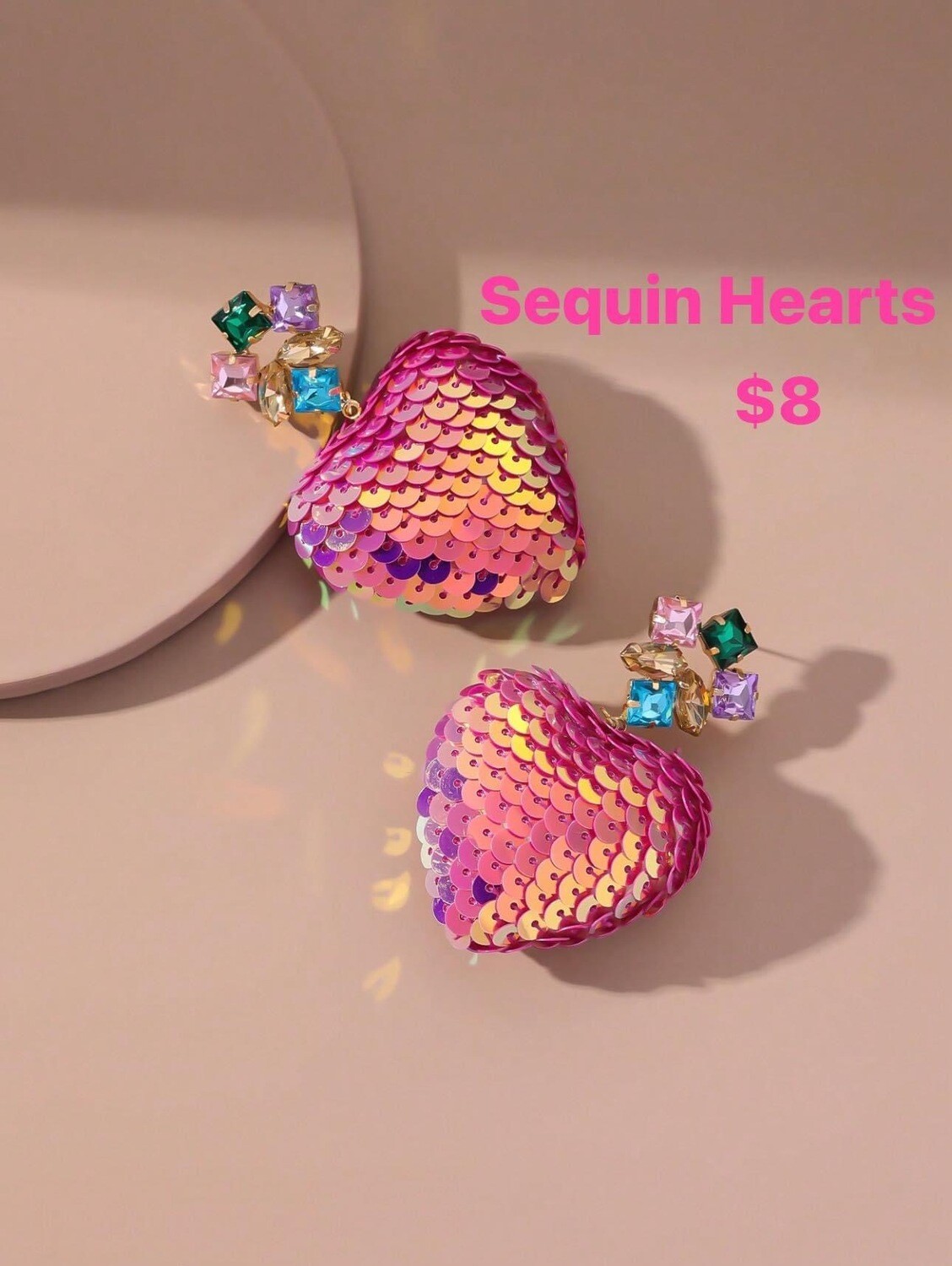 sequin hearts